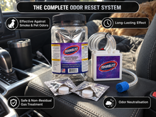 Vehicle Odor Elimination Kit – 2 Treatments – Professional Molecular Odor Eliminator for Vehicles, Smoke, Pet & Musty Odors