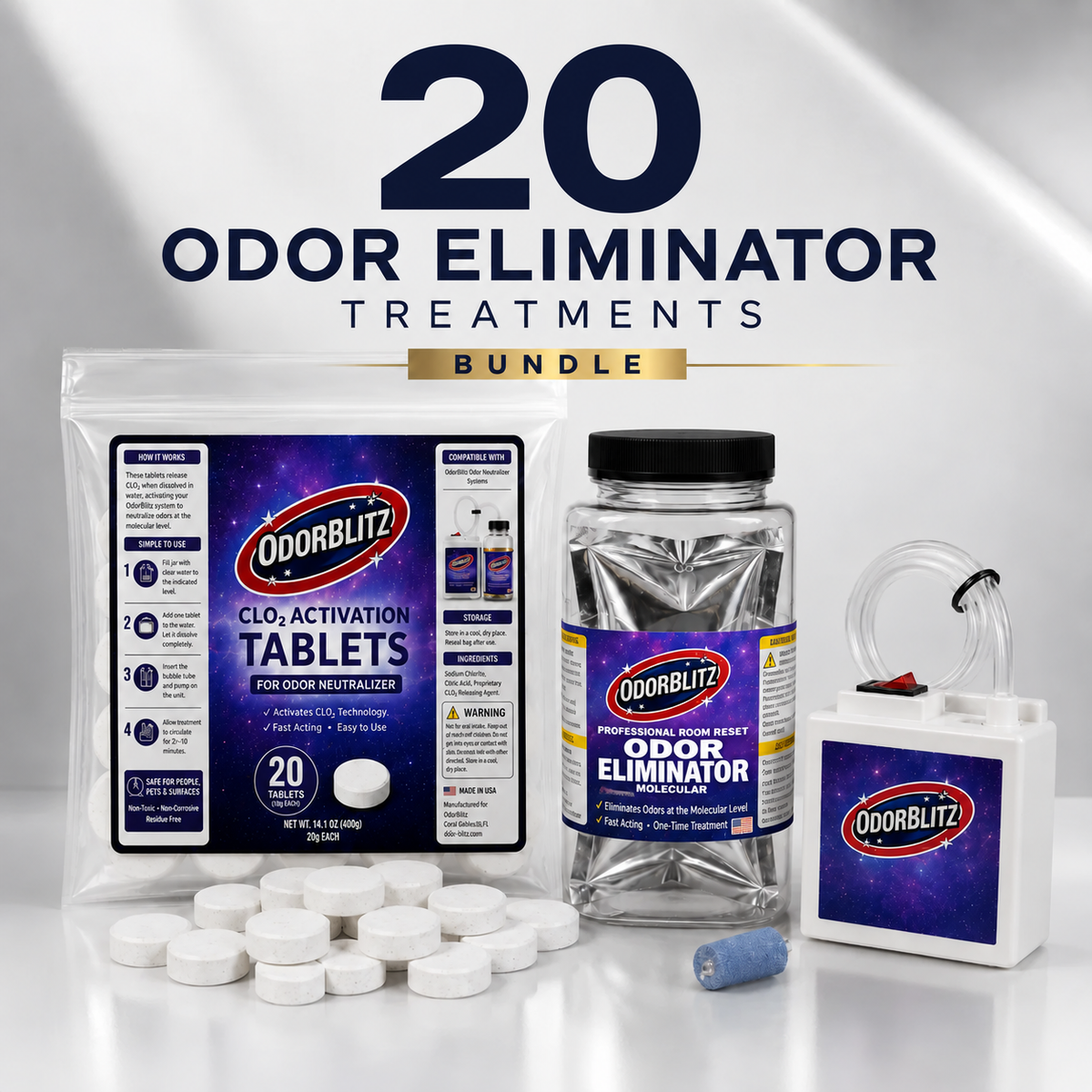 Odor Removal -Bundle (Machine + 20 Treatments)
