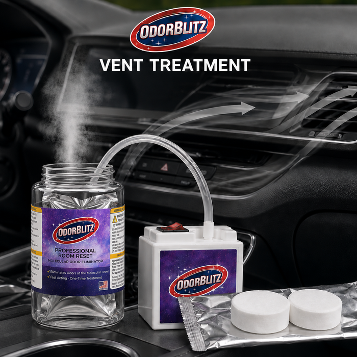 Odor Bomb Room Reset Kit – 2 Treatments – Professional Molecular Odor Eliminator for Cars, Rooms, Smoke, Pet & Musty Odors